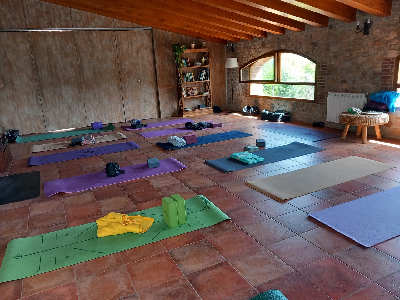 Yoga room for retreats in Mas Vilar